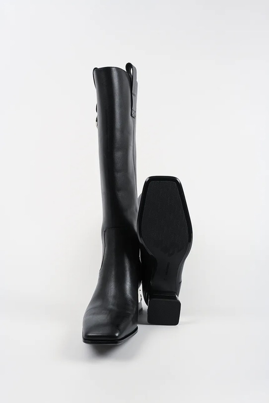 Karl Lagerfeld kozaki skórzane KAYLA KL35470.000 czarny
