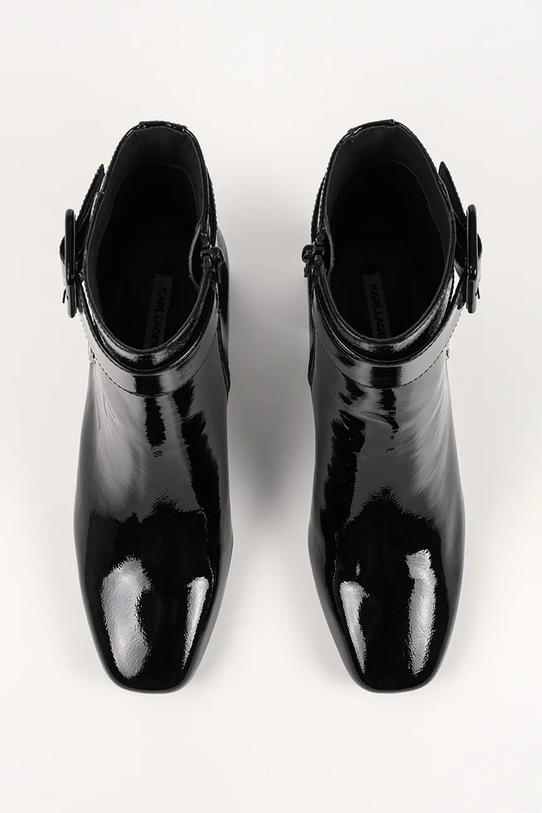 Karl Lagerfeld botki skórzane BEATA czarny KL31455A.100