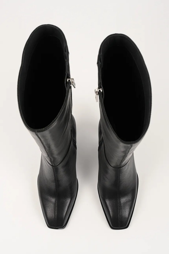 Karl Lagerfeld kozaki skórzane KARL NFT HEEL czarny KL39175.000