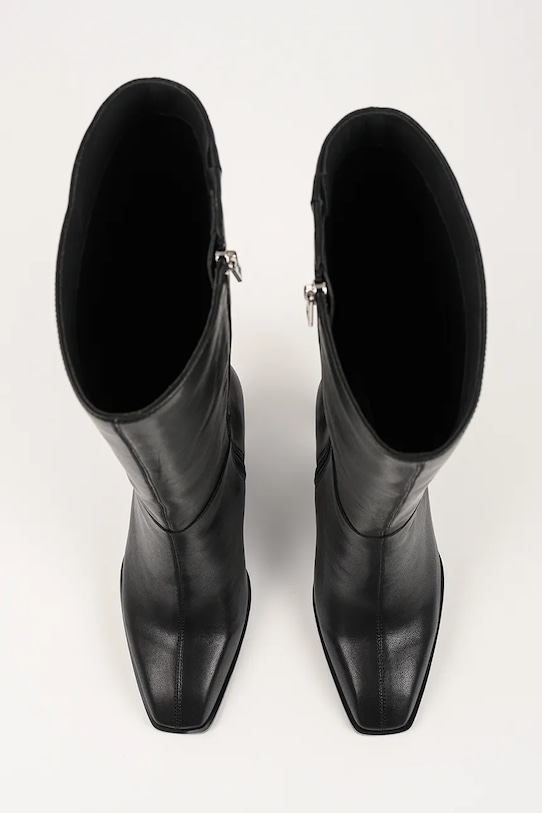 Karl Lagerfeld kozaki skórzane KARL NFT HEEL czarny KL39175.000