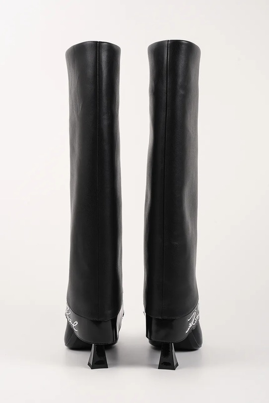 Obuwie Karl Lagerfeld kozaki skórzane DEBUTANTE KL32081.000 czarny