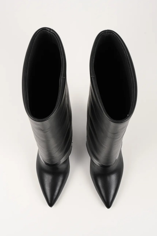 Karl Lagerfeld kozaki skórzane DEBUTANTE czarny KL32081.000