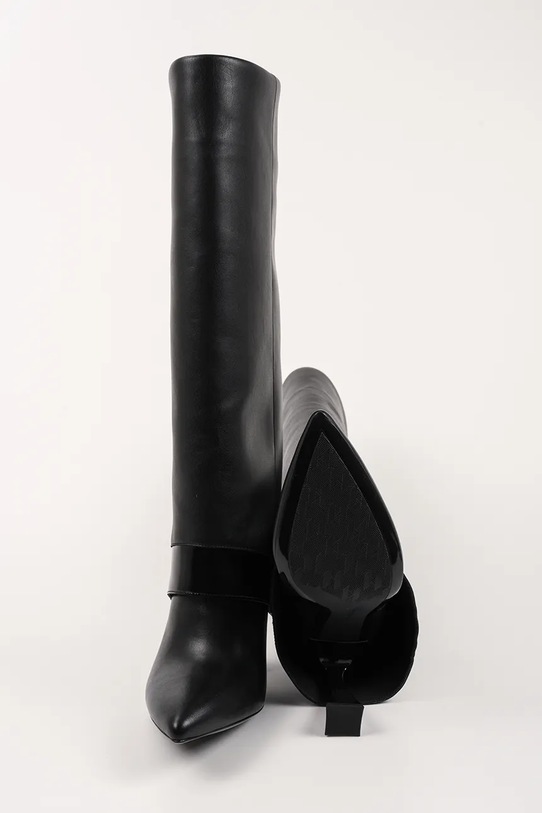 Karl Lagerfeld kozaki skórzane DEBUTANTE KL32081.000 czarny