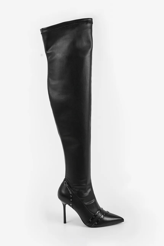 Vysoké čižmy Karl Lagerfeld SARABANDE ihličkový čierna KL30987.F0X