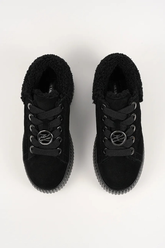 Karl Lagerfeld sneakersy skórzane KREEPER LO czarny KL42312.50X