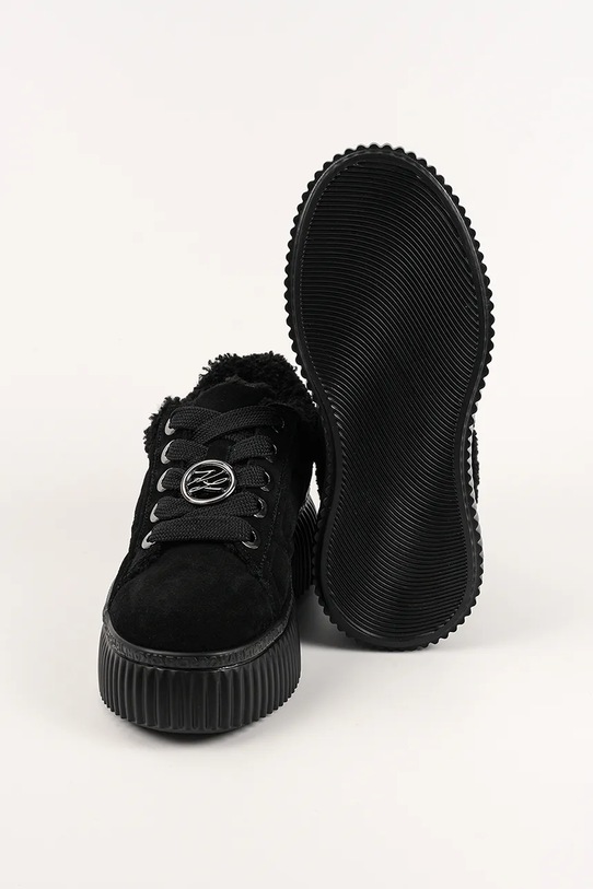 Karl Lagerfeld sneakersy skórzane KREEPER LO KL42312.50X czarny