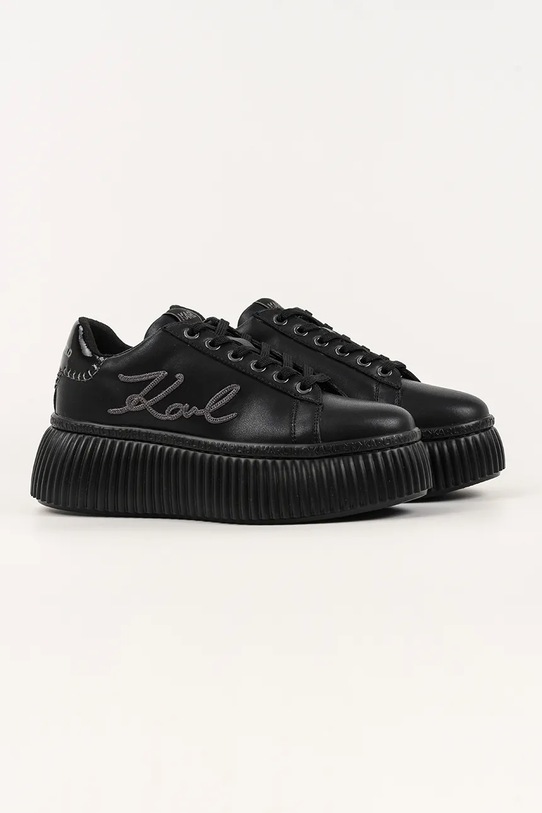 Karl Lagerfeld sneakersy skórzane KREEPER LO KL42372C.00X czarny AW25