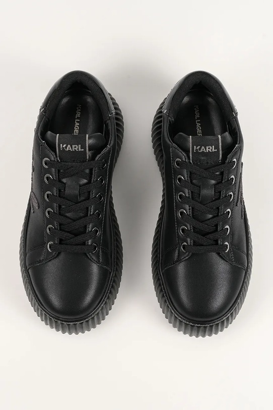 Karl Lagerfeld sneakersy skórzane KREEPER LO czarny KL42372C.00X
