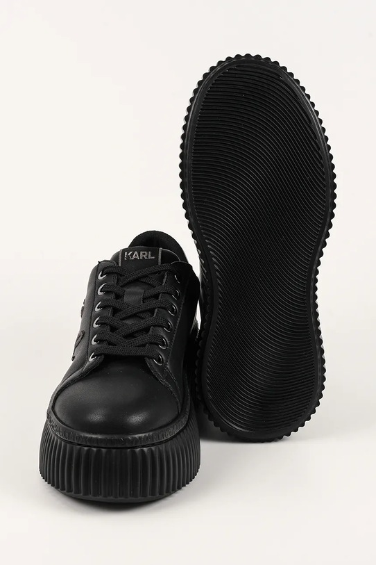 Karl Lagerfeld sneakersy skórzane KREEPER LO KL42372C.00X czarny