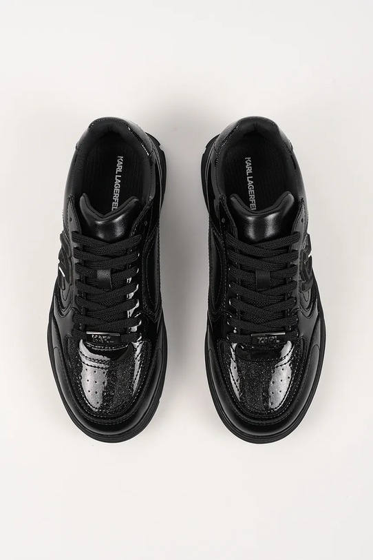 Karl Lagerfeld sneakersy skórzane KOURTNEY czarny KL63025.00X