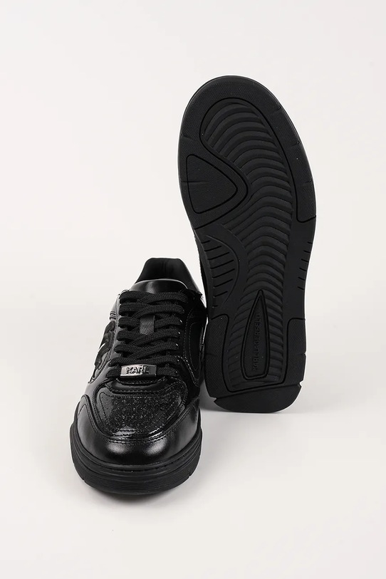 Karl Lagerfeld sneakersy skórzane KOURTNEY KL63025.00X czarny