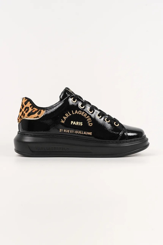 Karl Lagerfeld sneakersy skórzane KAPRI płaska czarny KL62539J.100