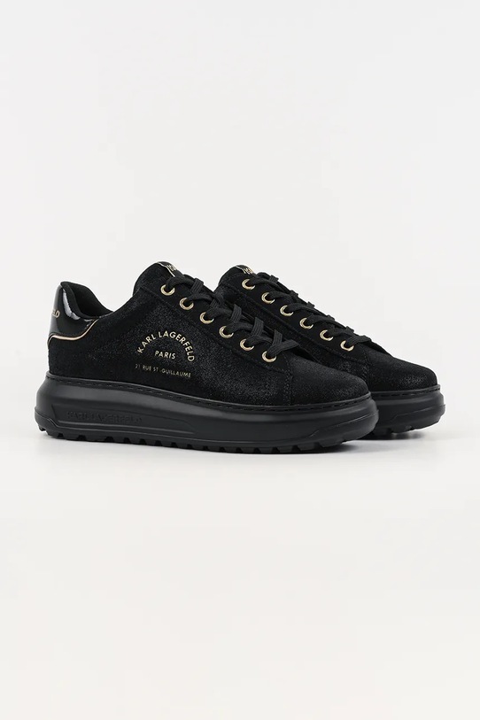 Karl Lagerfeld sneakers din piele intoarsă KAPRI LUG KL67537.5S0 negru AW25