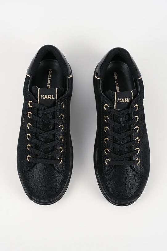 Karl Lagerfeld sneakers din piele intoarsă KAPRI LUG negru KL67537.5S0