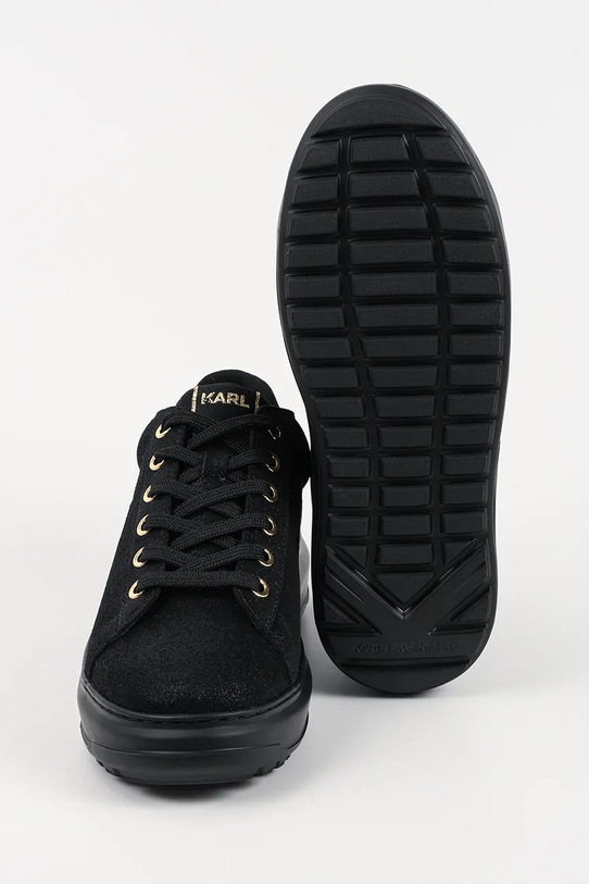 Karl Lagerfeld sneakers din piele intoarsă KAPRI LUG KL67537.5S0 negru