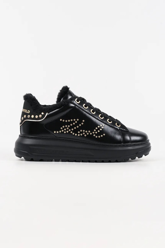 Karl Lagerfeld sneakersy skórzane KAPRI LUG pozostałe czarny KL67511.10G
