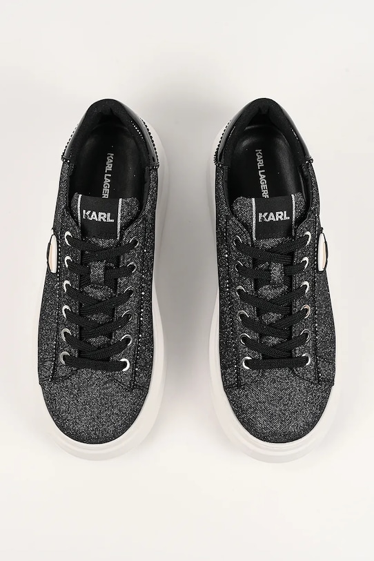 Δερμάτινα αθλητικά παπούτσια Karl Lagerfeld ANAKAPRI μαύρο KL63531N.G0S
