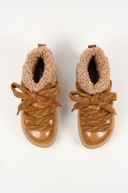 Karl Lagerfeld śniegowce KAPRI KOSI brązowy KL44525.7T2