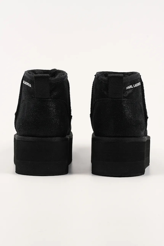 Obuv Semišové snehule Karl Lagerfeld THERMO KL48523.5S0 čierna