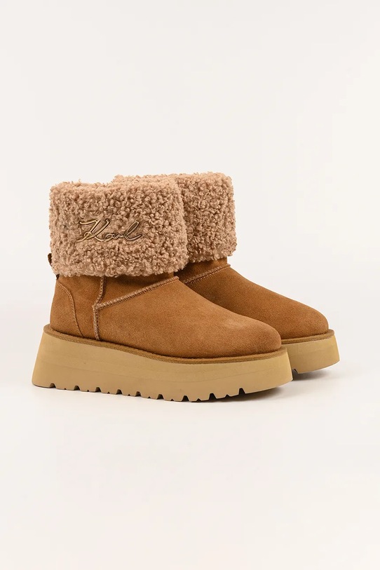 Karl Lagerfeld śniegowce SKYLAR KL48653.7T2 brązowy NC25