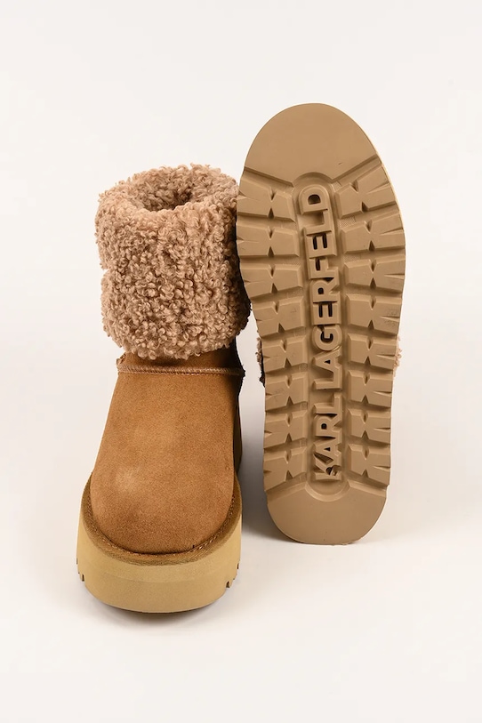 Karl Lagerfeld śniegowce SKYLAR KL48653.7T2 brązowy