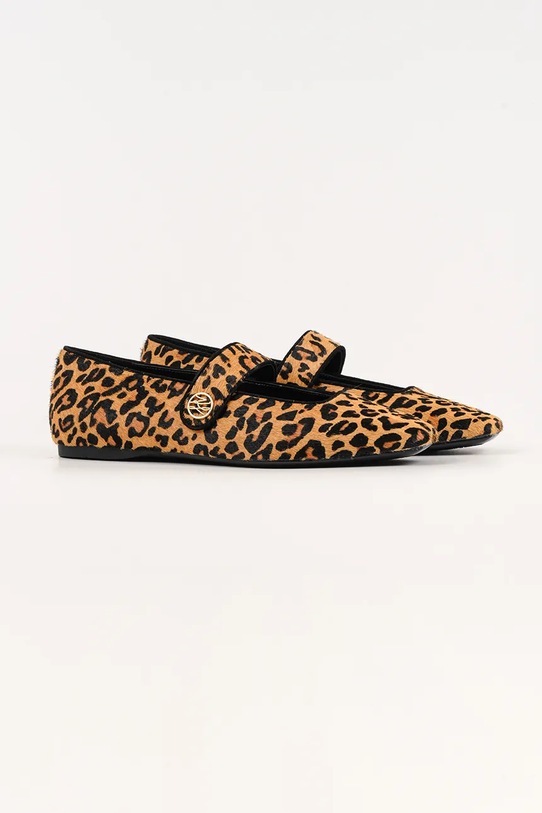 Karl Lagerfeld baleriny skórzane KONNIE KL40183A.020 brązowy AW25