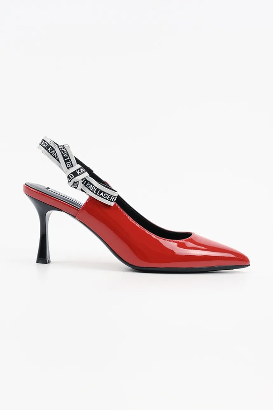 Karl Lagerfeld szpilki skórzane SIENNA szpilka czerwony KL32708A.1DB