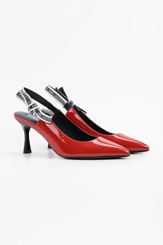 Karl Lagerfeld szpilki skórzane SIENNA KL32708A.1DB czerwony AW25