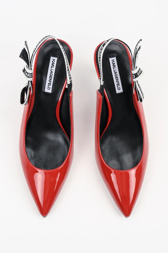 Karl Lagerfeld szpilki skórzane SIENNA czerwony KL32708A.1DB