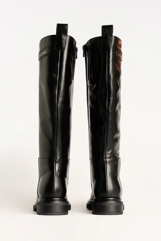 Obuwie Karl Lagerfeld kozaki skórzane BINKY KL47595.000 czarny