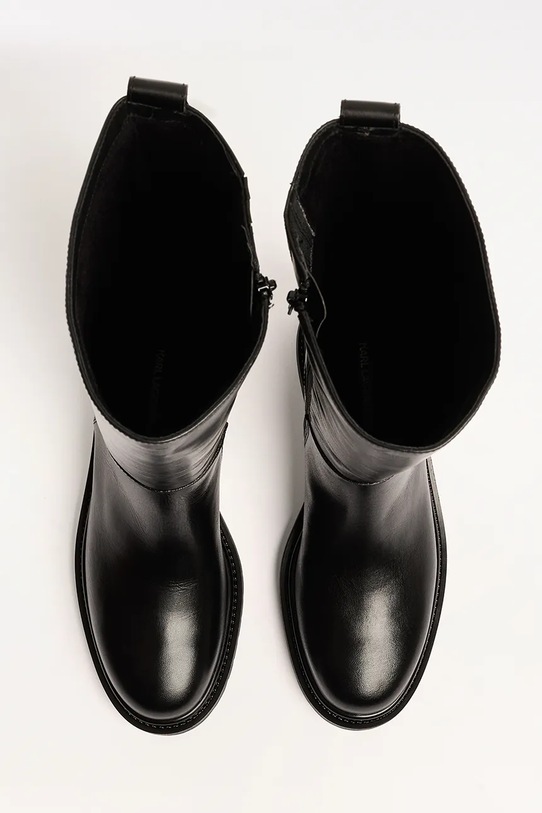 Karl Lagerfeld kozaki skórzane BINKY czarny KL47595.000