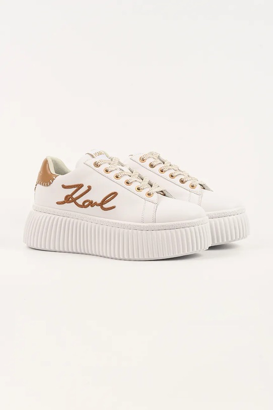 Karl Lagerfeld sneakers din piele KREEPER LO KL42372C.014 alb AW25