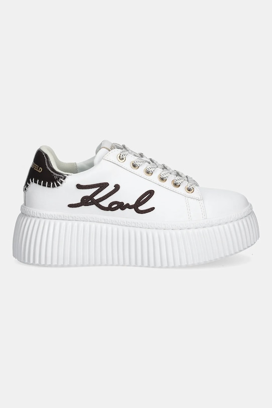 Karl Lagerfeld sneakersy skórzane KREEPER LO KL42372C.014 biały AW25