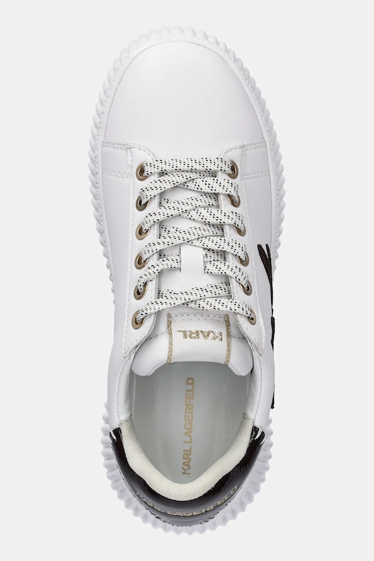 Karl Lagerfeld sneakersy skórzane KREEPER LO biały KL42372C.014