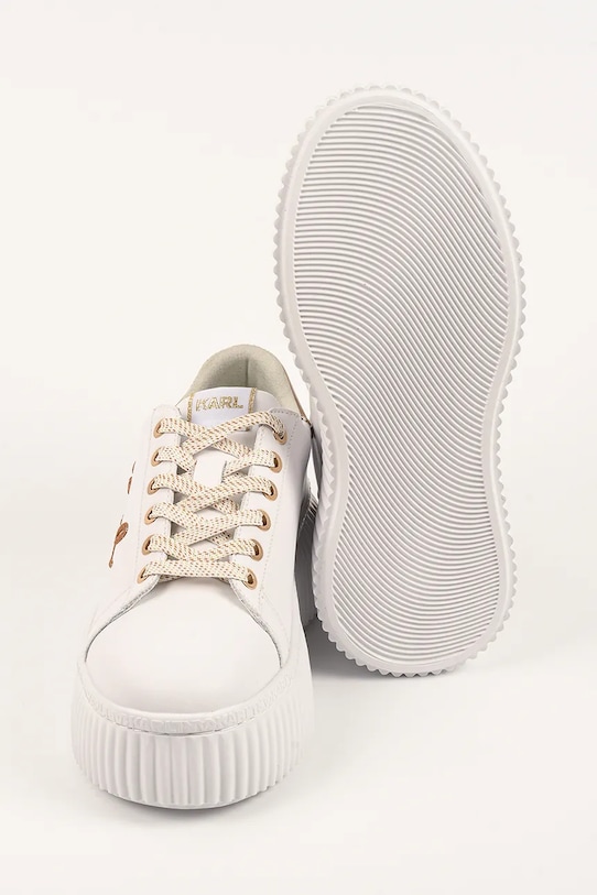 Karl Lagerfeld sneakersy skórzane KREEPER LO KL42372C.014 biały