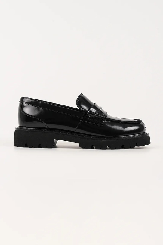 Karl Lagerfeld mokasyny skórzane LOWELL skóra lakierowana czarny KL42224.000