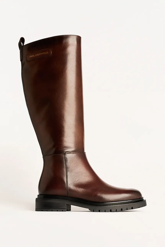 Karl Lagerfeld kozaki BINKY płaski brązowy KL47595.044