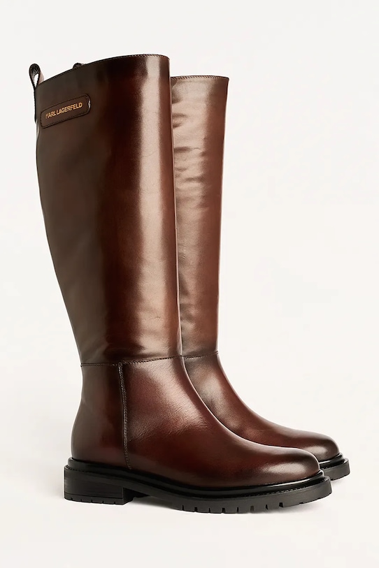 Karl Lagerfeld kozaki BINKY KL47595.044 brązowy AW25