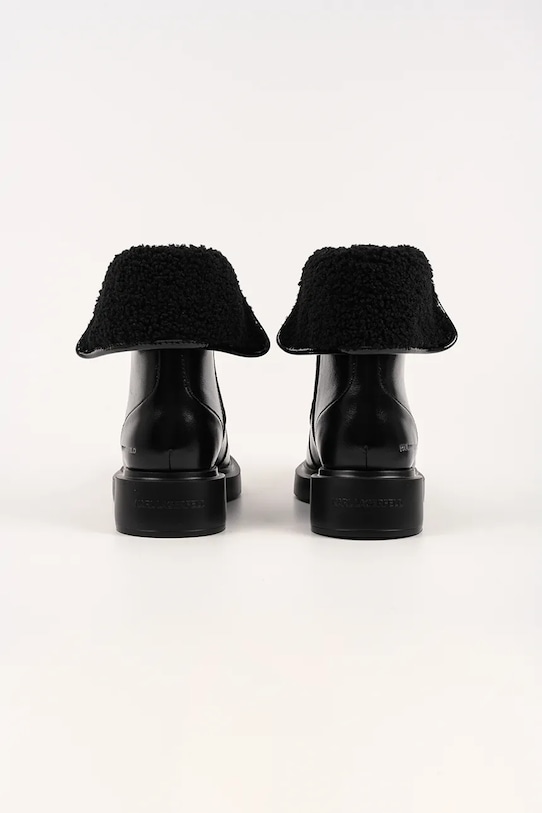 Obuwie Karl Lagerfeld botki skórzane MACIE KL41255.100 czarny