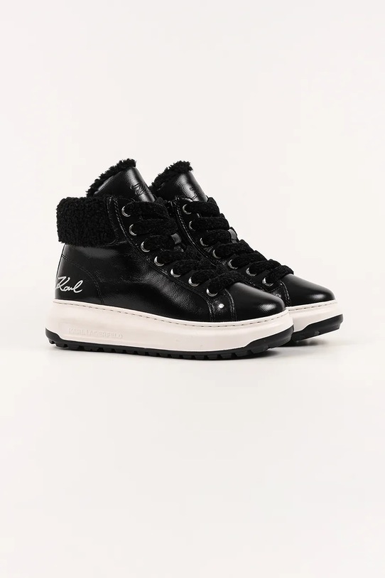 Karl Lagerfeld sneakers din piele întoarsă KAPRI LUG KL67555.100 negru NC25