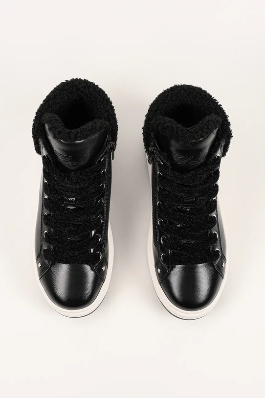 Karl Lagerfeld sneakers din piele întoarsă KAPRI LUG negru KL67555.100