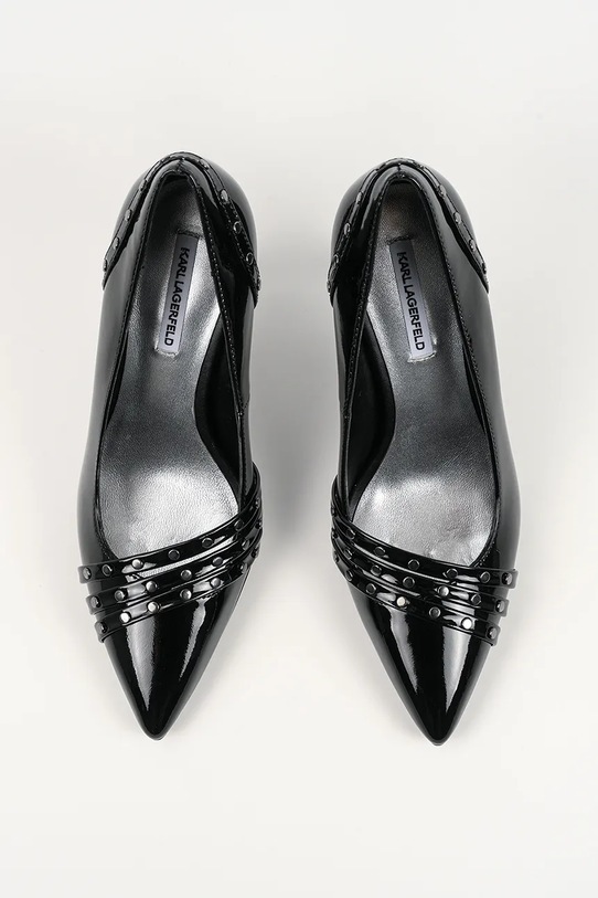 Karl Lagerfeld szpilki skórzane SARABANDE czarny KL30927.00S