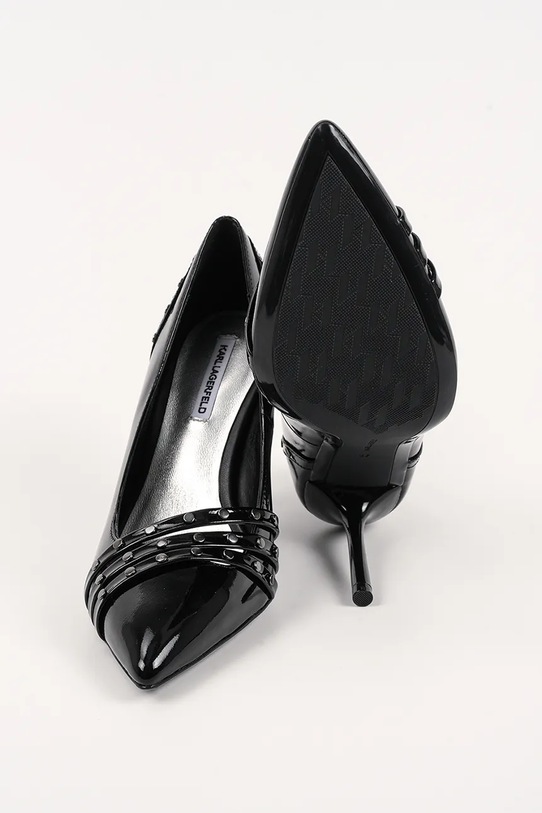 Karl Lagerfeld szpilki skórzane SARABANDE KL30927.00S czarny