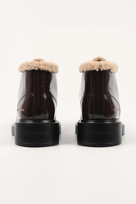 Obuwie Karl Lagerfeld botki skórzane MACIE KL41235.144 brązowy