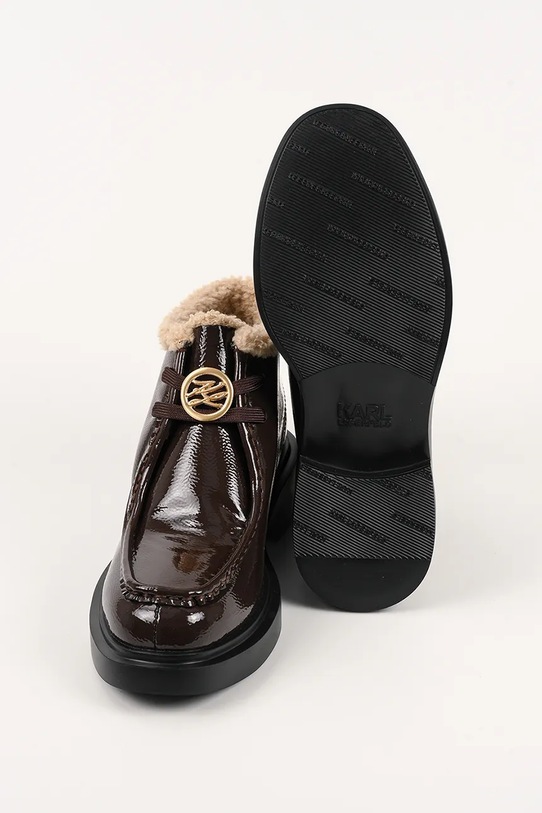 Karl Lagerfeld botki skórzane MACIE KL41235.144 brązowy