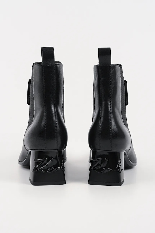 Obuv Kožené členkové topánky Karl Lagerfeld KAYLA KL35440.000 čierna