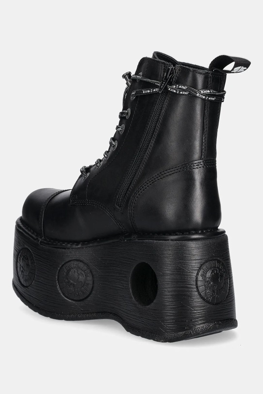 Obuwie New Rock workery skórzane CRUST NEGRO, NEPTUNO / SPACE MUELLE TACON M.MILI083CCT.C18 czarny