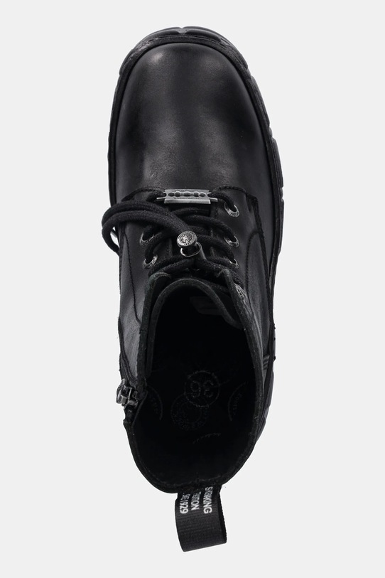 New Rock botki skórzane CRUST NEGRO, TOWER MAX czarny M.TM001.C2