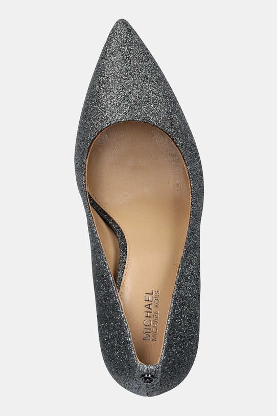 MICHAEL Michael Kors szpilki skórzane Alina srebrny 40F5HNHP1M.041