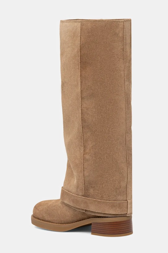 Obuwie MICHAEL Michael Kors kozaki zamszowe Colby 40F5COFB5S.297 beżowy